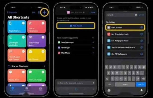 牙叉镇苹果14锁屏维修店分享iPhone14升级iOS16.4后如何创建锁屏快捷方式 